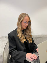 Round Blue Light Glasses - Light Gray Transparent