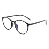 Round Blue Light Glasses - Black